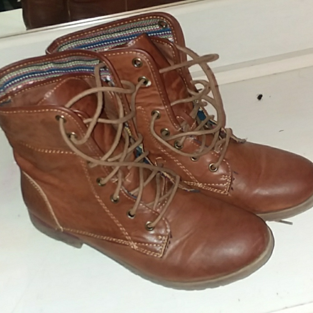 Rock Candy Brown Combat Boots
